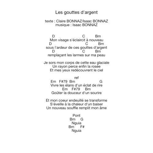 Les gouttes d'argent